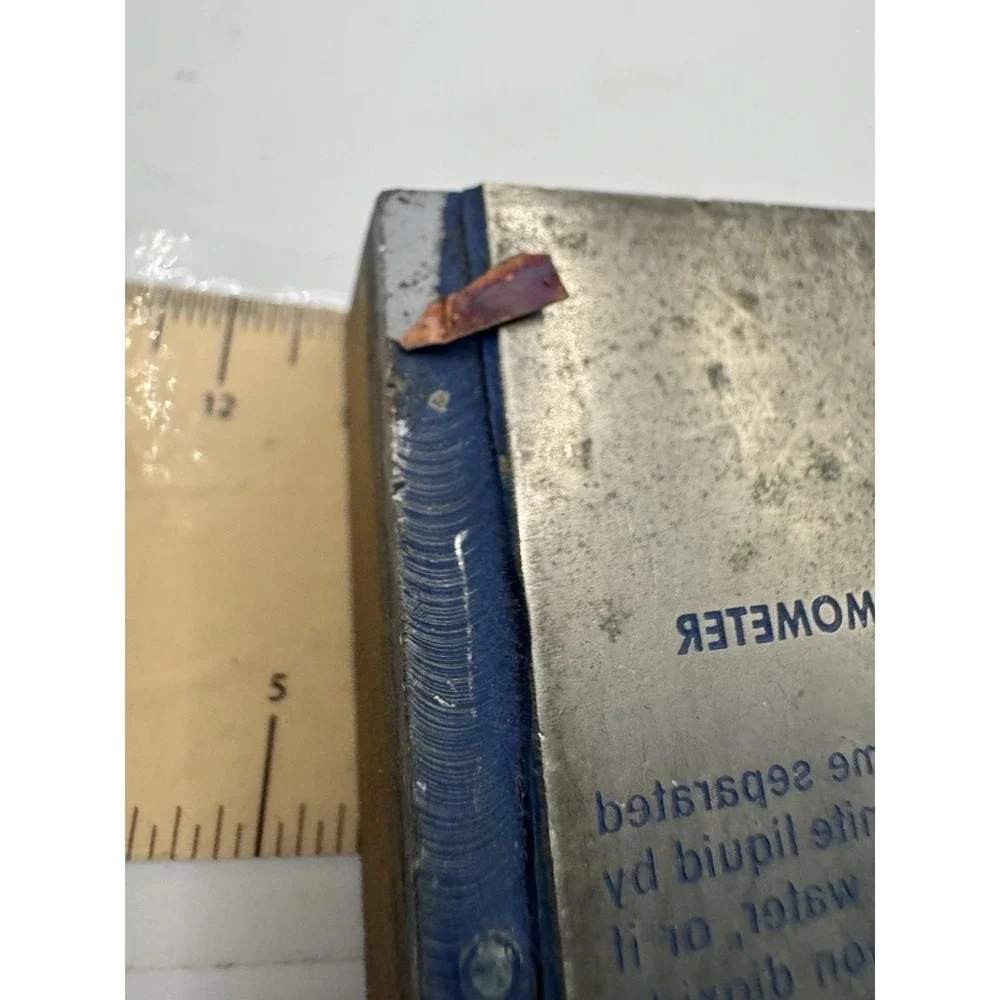 Vintage Taylor‎ Surfamark Thermometer Printer Block For Packaging